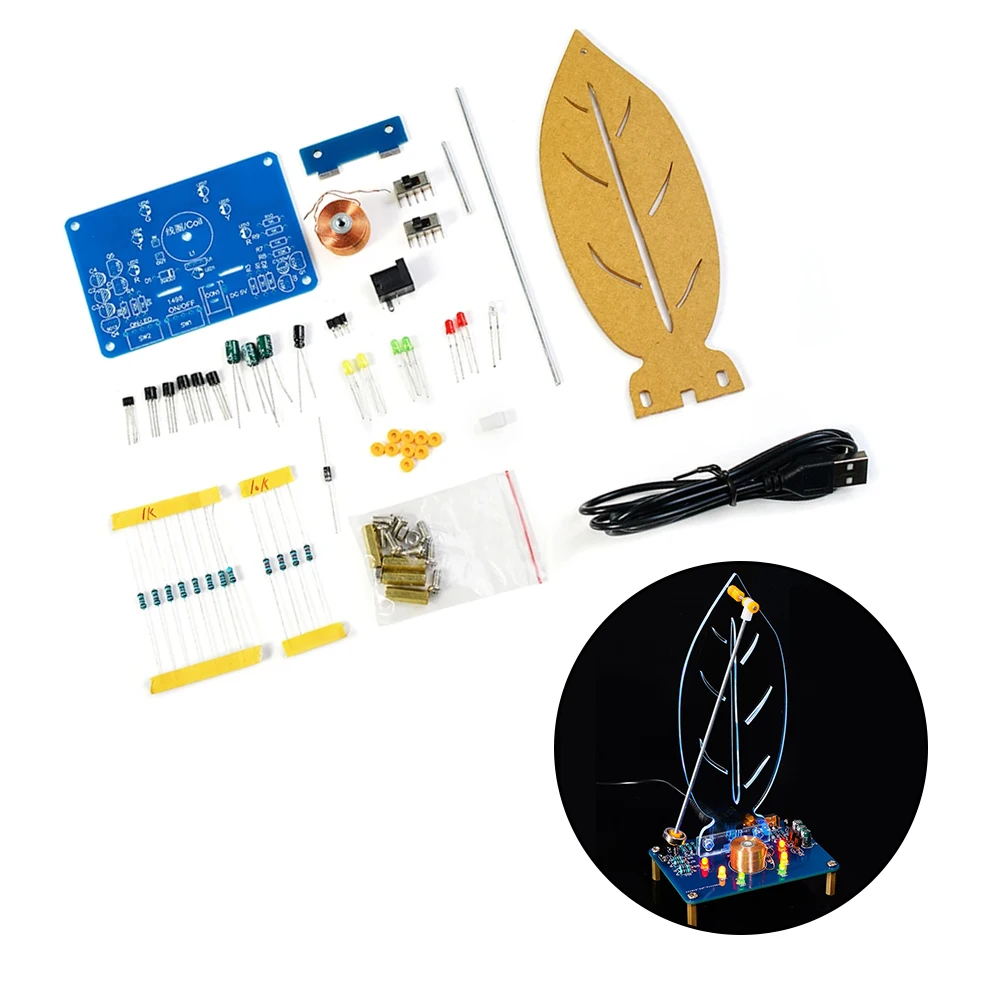 1Set Electromagnetic Swing Soldering Project Kit Soldering Practice Kit With LED For DIY Soldering Kit Easy To Assemble