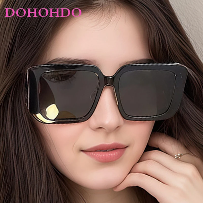 

Fashion Personality Oversize Square Sunglasses Men Women Vintage Luxury Brand Designer Outdoor Travel Driving Sunglasses UV400