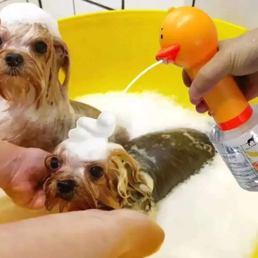 ماكينة فقاعات الحيوانات الأليفة على شكل بطة صفراء USB ماكينة رغوة تنظيف الحيوانات الأليفة الكهربائية الأوتوماتيكية ماكينة تنظيف فقاعات الحيوانات الأليفة #1