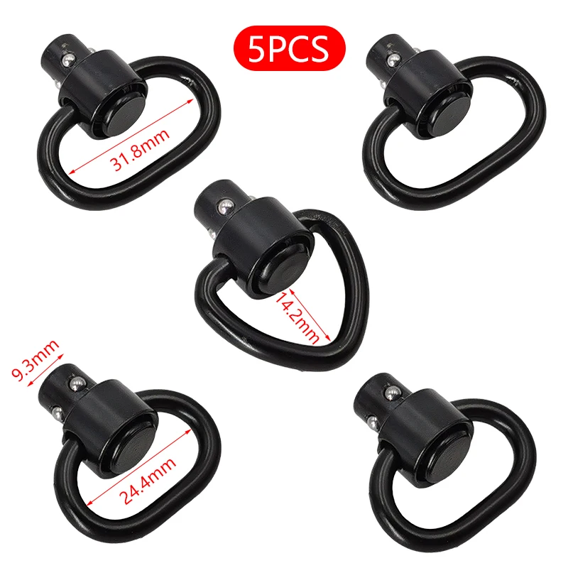 

1/5PCS Quick Detach Release QD Sling Swivel Scope Mount Adapters Hunting Accessories