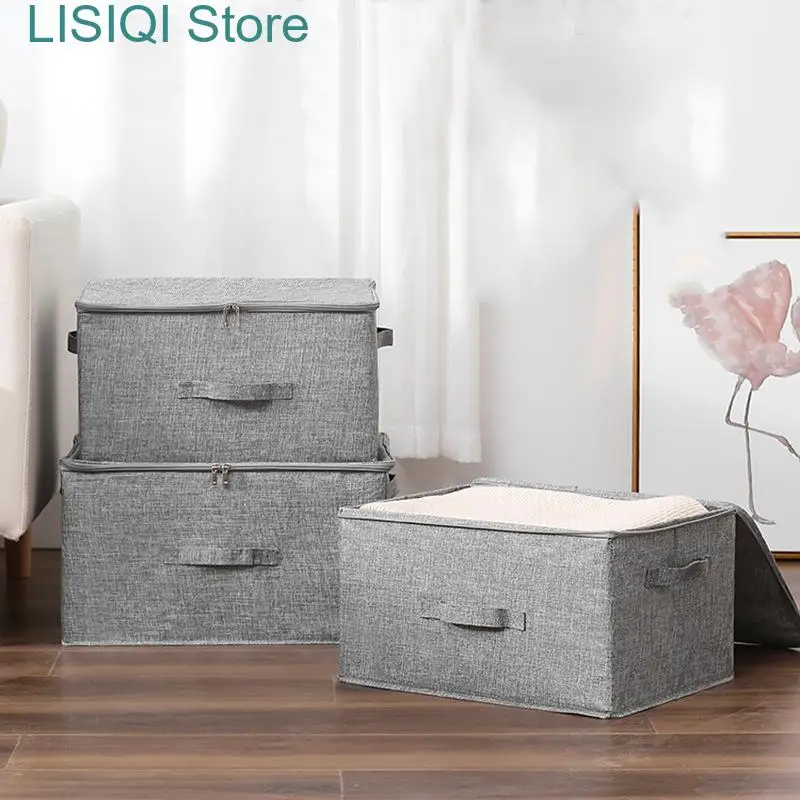 

New Storage Bins Storage Boxes with Zipper Lid &Handles Foldable Lidded Home Baskets Closet Clothes Toys Organizer Containers