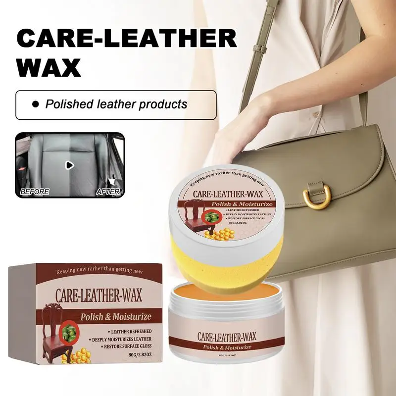 Leather Salve Natural Leather Conditioner Balm and Cleaner Beeswax Furniture Salve Boot Wax for maintenance and renovation care