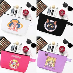 Sailor Moon Coin Purse Anime Cartoon Colourful Canvas Wallet Student Portable Casual Key ID Card Storage Bag Kids Birthday Gifts