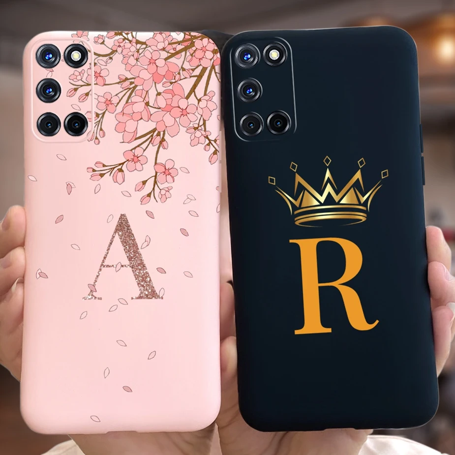 For Oppo A52 A72 A92 Case Cute Crown Letters Cover Soft Silicone Phone Case For Oppo A72 A 72 92 OppoA52 OppoA72 Back Cover Capa