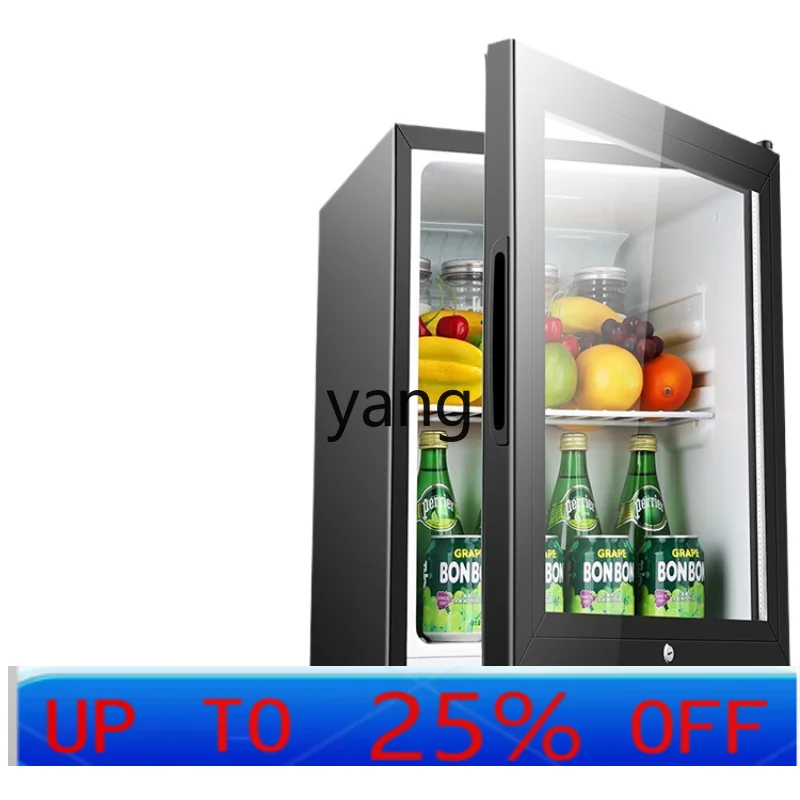 

Маленький холодильник LMM с прозрачной стеклянной дверцей и замком для сохранения свежести продуктов, для офиса, дома, отеля