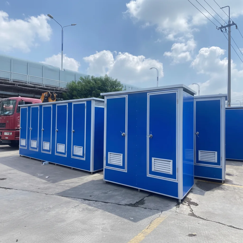 Portable Toilet Small Compact Design Save Transport Space Outdoor Festival Temporary Mobile Toilet With Full Matching Accessorie