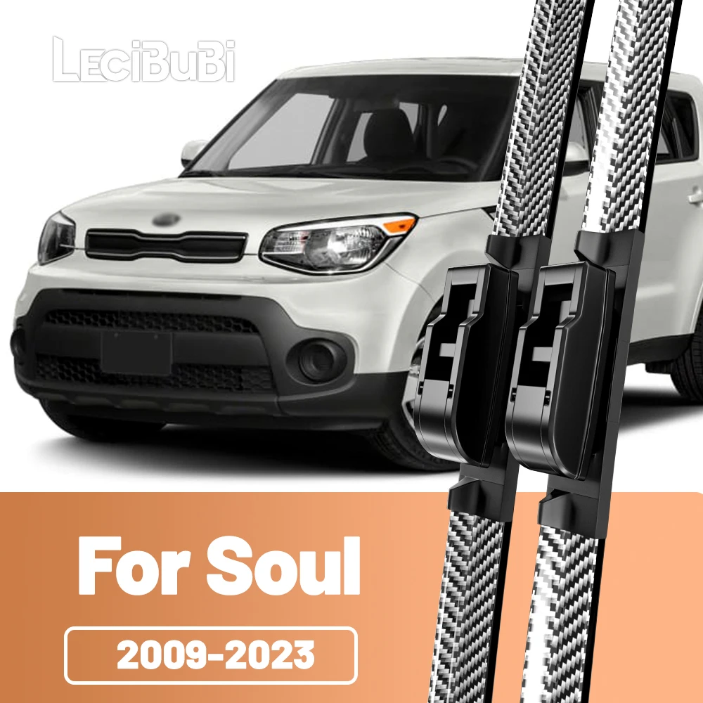 2 stücke Frontscheibe Scheibenwischerblätter Carbon Faser Scheibenwischer Für Kia Soul 2009-2023 2010 2012 2013 2014 2016 2017 2019 2020