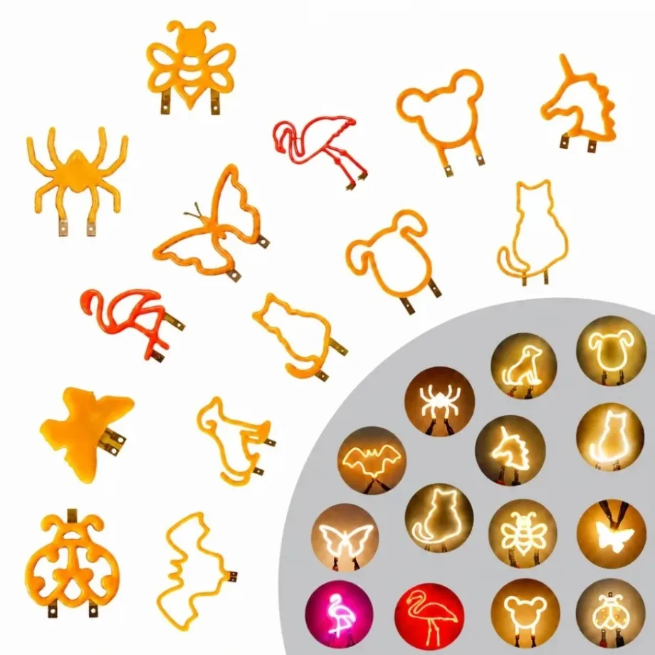 1/3/5/10/20/30/50PCS 2200K LED Filament DC3V Animal Shape DIY LED Bulb Components for Home Bar Wall Bedroom Bookshelf & Cabinet