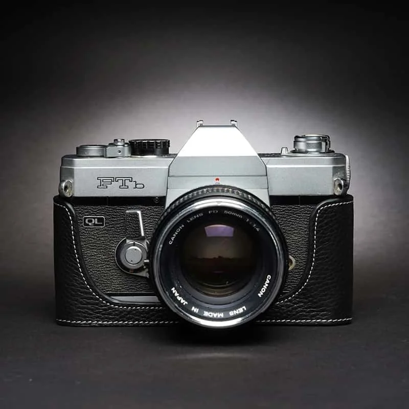 Genuine Leather Handmade Camera Half Case Camera Bag Design for Canon FTb FTQL TLB