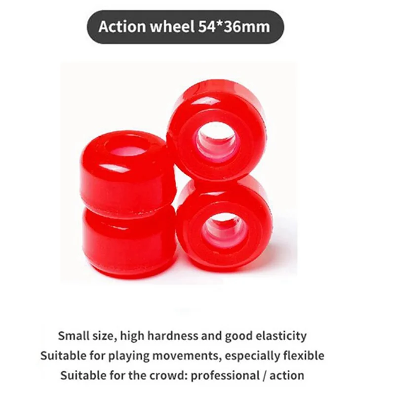 UJVS-4Pcs/Set Skateboard Longboard Wheel 54mmx36mm 82A Wheel Stunt Skateboards Downspeed PU Wheel,Red