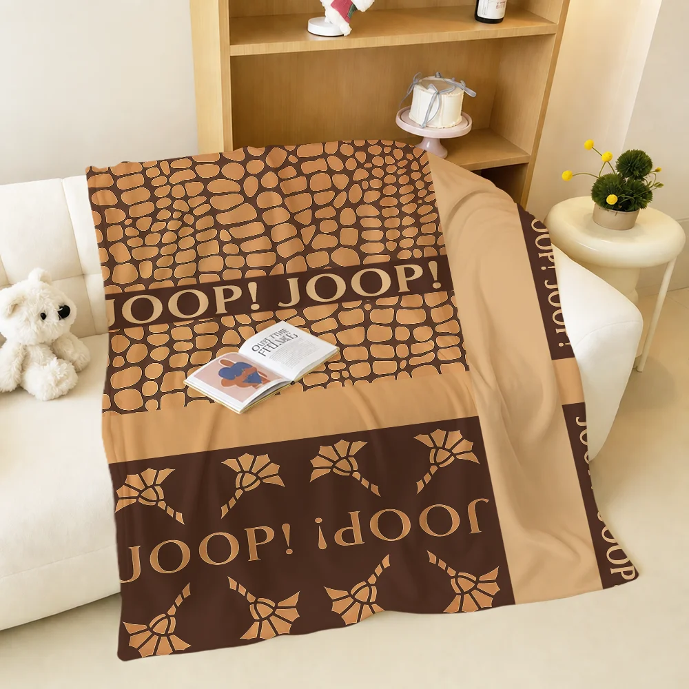 Fashion Modern Vintage Luxury Art J-j-joopS Warm Soft Plush Blanket For Sofa Living Room Nap Home Bedroom Gift Flannel Pet Hogar