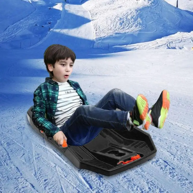 Snow Sled For Beach Flexible Kids Toddler Toboggan Snow Sled Flexible Kids Toddler Toboggan Snow Sled Built In Brake System Pull