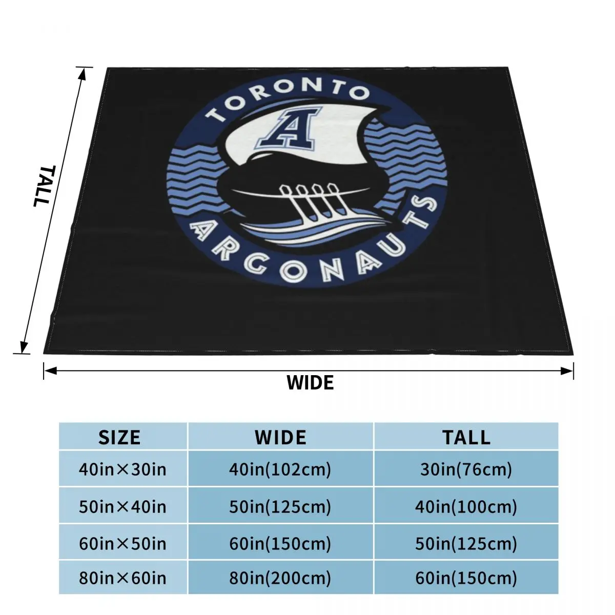 Toronto Argonauts Throwback Ship An Ultra-Soft Micro Fleece Blanket