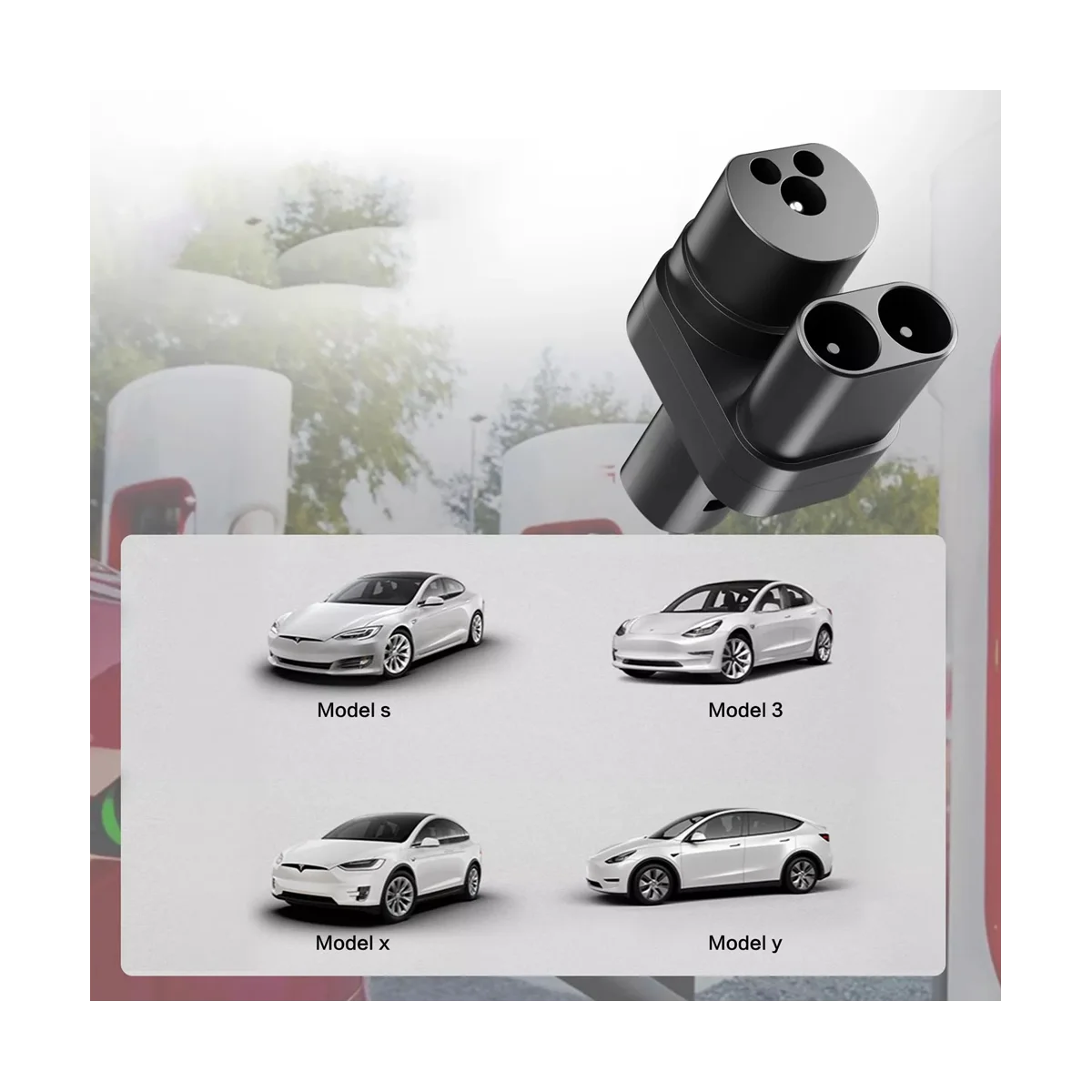 Ev Charging Adapter with Anti-Drop Lock Adapter Max 200KW/400A for Tesla Model Y 3 X S Car Charger CCS Combo2 Adapter