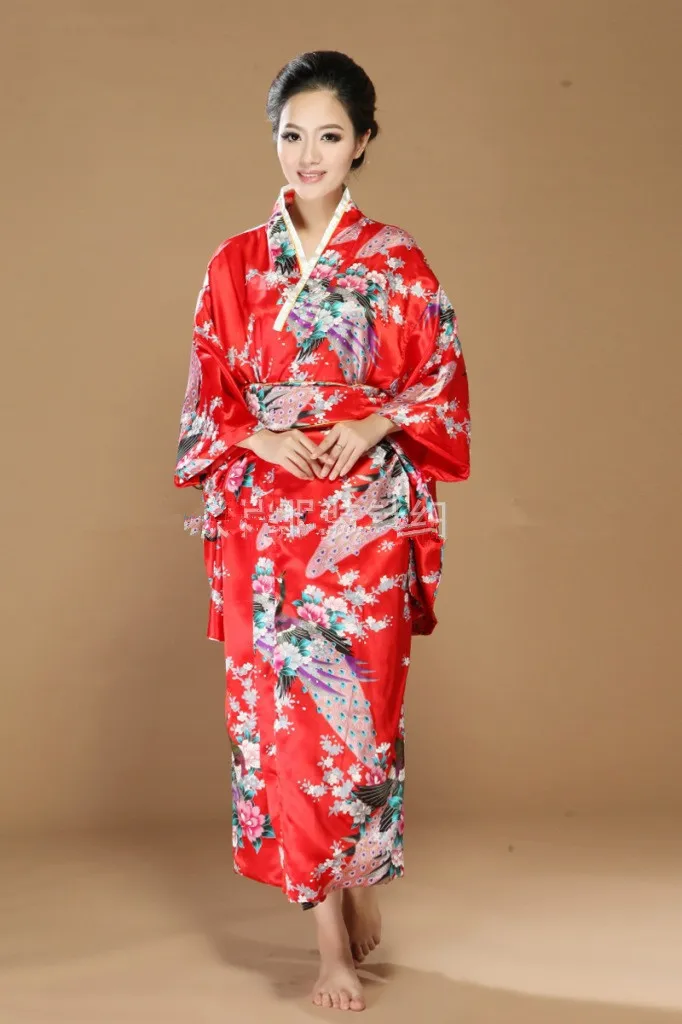Peacock Kimono Women's Large Size Pajamas Bathrobes Anime Photo Performance Clothes Japanese Kimono Dress