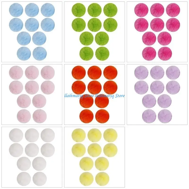 

573B Imitate Rabbit Hair Pompoms Ball 10pcs Christmas Pompoms Keychain Car Pompon DIY