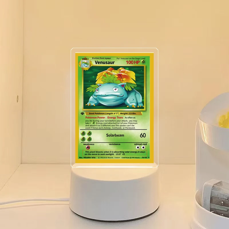 ضوء لبوكيمون تشارجر فينوسور Mewtwo Gyarados جمع بطاقات أحادية اللون التحكم عن بعد 16 لون ضوء ضوء الليل #3