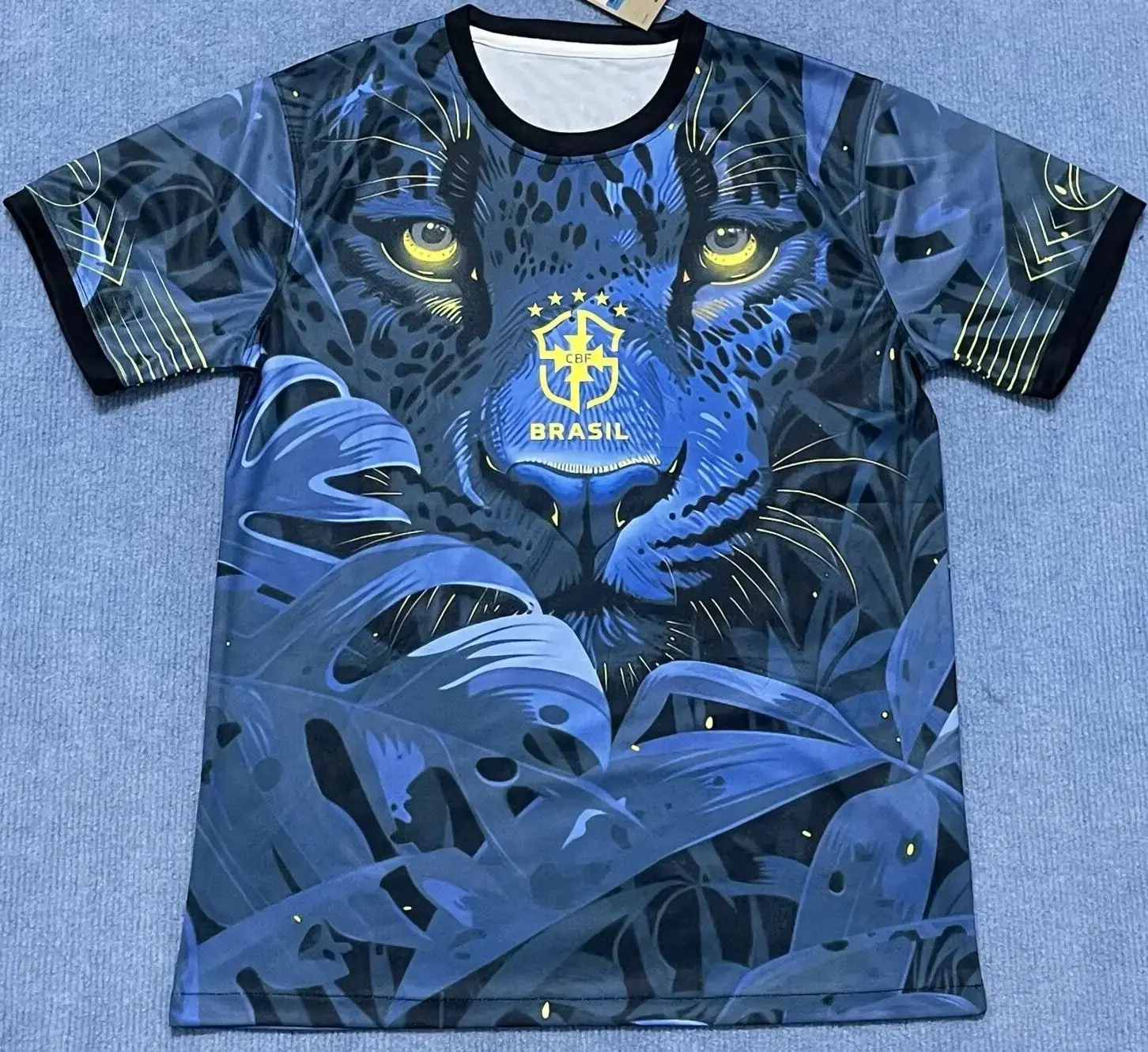 2025 Summer New men's T-shirt, Brazilian football shirt, City Edition training football shirt, breathable, lightweight, quick-dr image 2