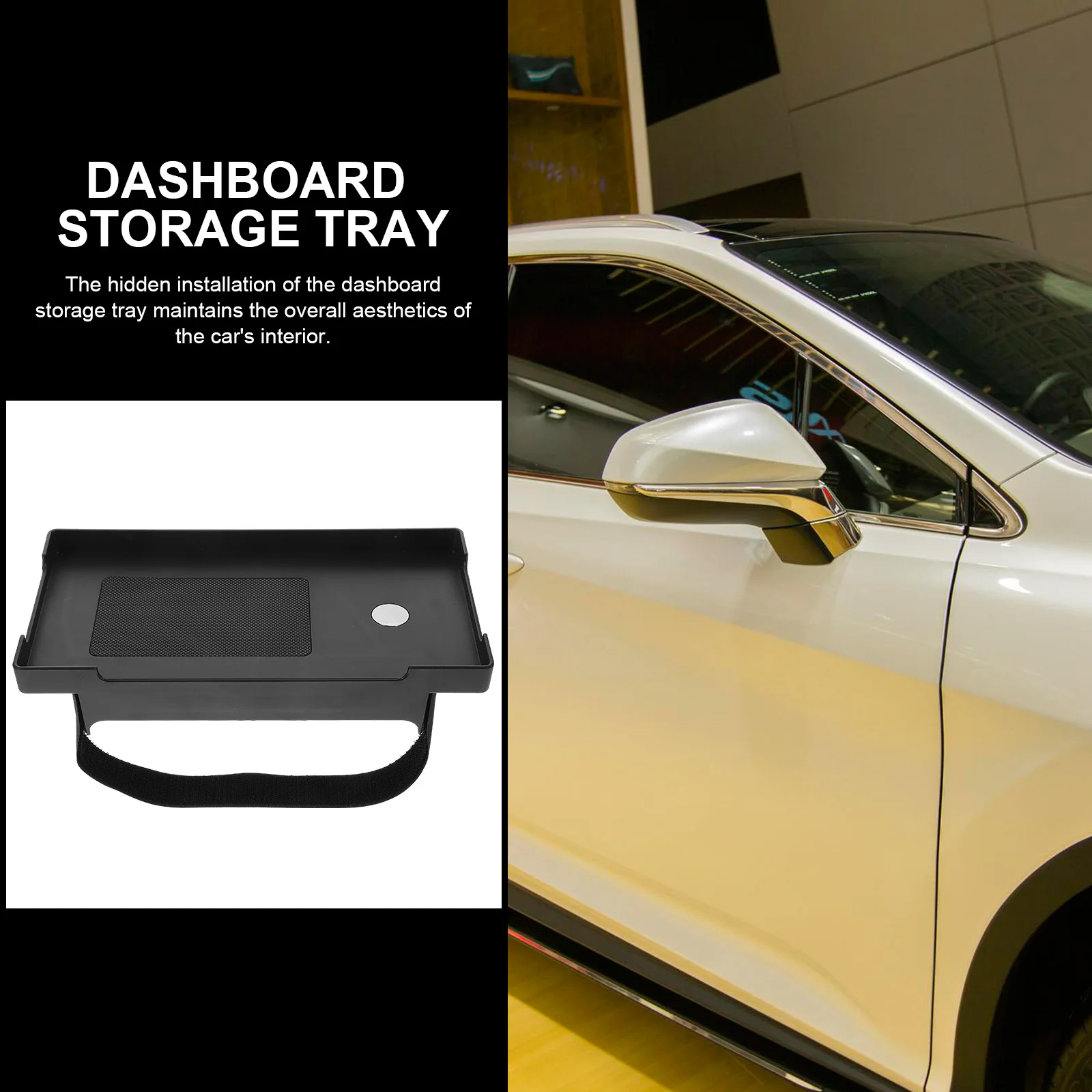 

Y Dashboard Hidden Storage Box Tray ganizer Car Console Compartment Sturdy Plastic Easy Installation