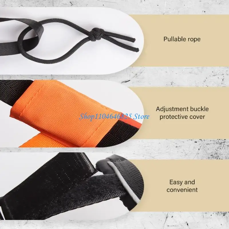 

Reflective Snow Harness For Big Dogs Adjustable Pet Weight Pulling Sledding Comfortable Padding Tear Resistant