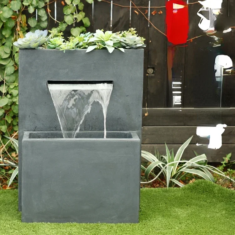 Para agua corriente hace dinero adornos fuente Villa porche balcón patio al aire libre jardín Circulante PooL decoración de paisaje