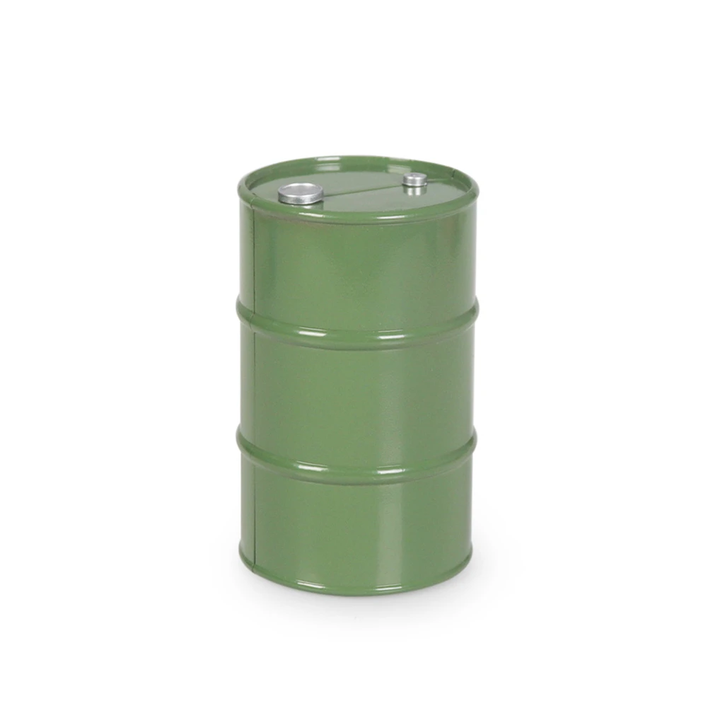RCTOYFUN 1× Mini Tamburo Olio di Simulazione di Metallo Verde Per 1/10 RC Tracked Car Asse SCX10 90047 TamiyaI CC01 D90 D110 TF2 Traxxas TRX4