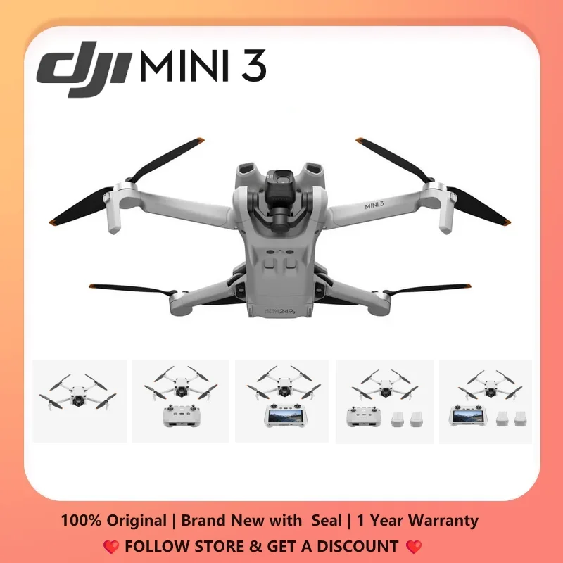 Brand New DJI Mini 3 Drone No RC RC-N1 DJI RC Combo Plus Professional 4K HDR Video 10km Transmission