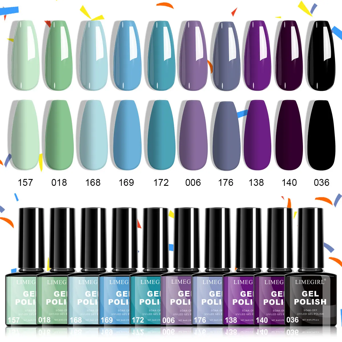 

LIMEGIRL 10 шт. набор гель-лаков для ногтей DIY дизайн ногтей все для украшения замачиваемый УФ-гель для маникюра гель для рисования Vernis наборы