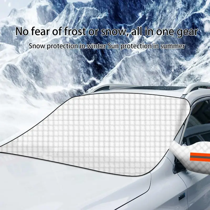 Windshield Snow Cover Waterproof Reflective Magnetic Frost Guard Protective Snow Cover for Travel Daily Life Dustproof Frost