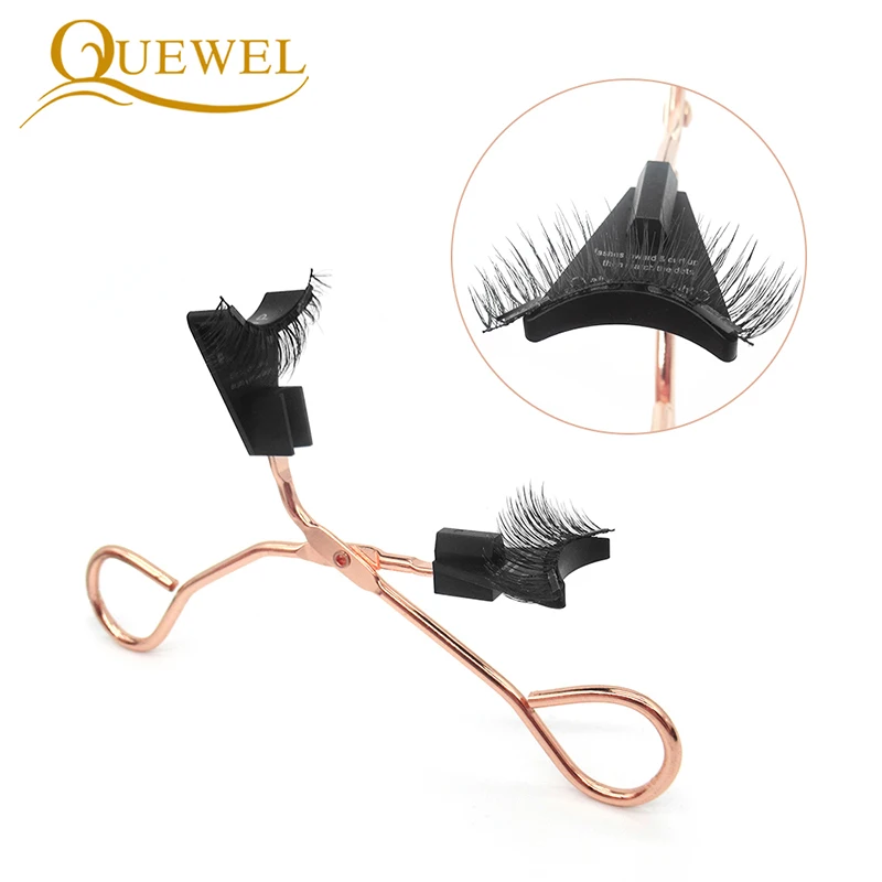 Quewel 1Pc Clip per ciglia magnetiche e 2 pezzi ciglia finte applicare facilmente arricciacapelli portatile senza colla magnete ciglia strumenti Partner