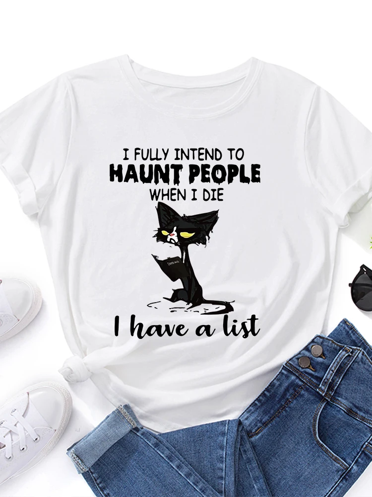 

Женская хлопковая футболка свободного кроя ort Sve round Ne с принтом Street Sle Летняя тонкая футболка Learning Bet