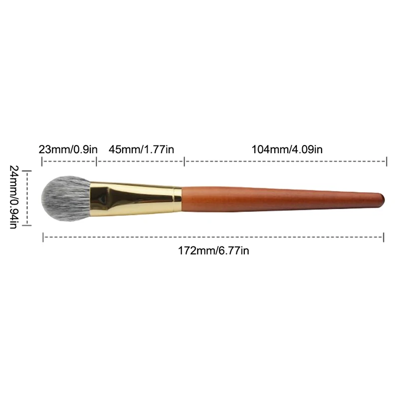 Pennello per fard per capelli naturali Dettaglio viso Ombra Pennelli per trucco Peli di capra Fard Bronzer Pro Strumenti cosmetici essenziali