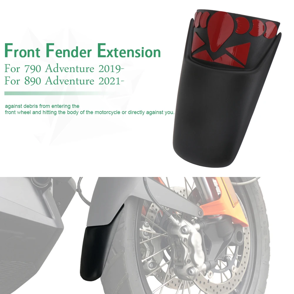 

890 ADVENTURE ADV 2021- New Motorcycle Mudguards Front Fender Splash Guard Extension For 790 Adventure Adv 2019-