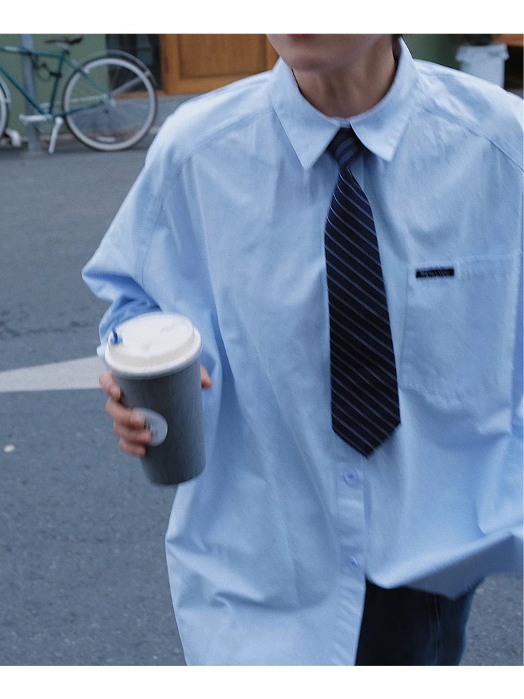 

Street Sle Loose Cotton irt Women's Faionable Basic White irt Couple's Top Spring 2026 Still You Brand