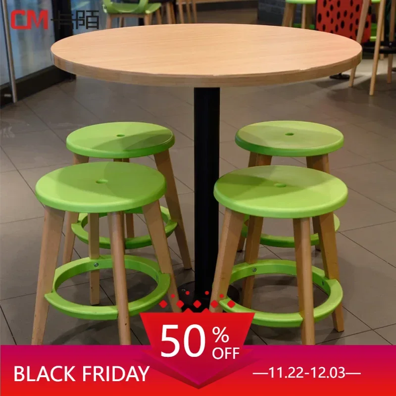 

Step Stool Portable Chair Benches Nordic Table Round Simple Dining Chairs Aesthetic Room Furniture Camping Cadeiras Wood Floor