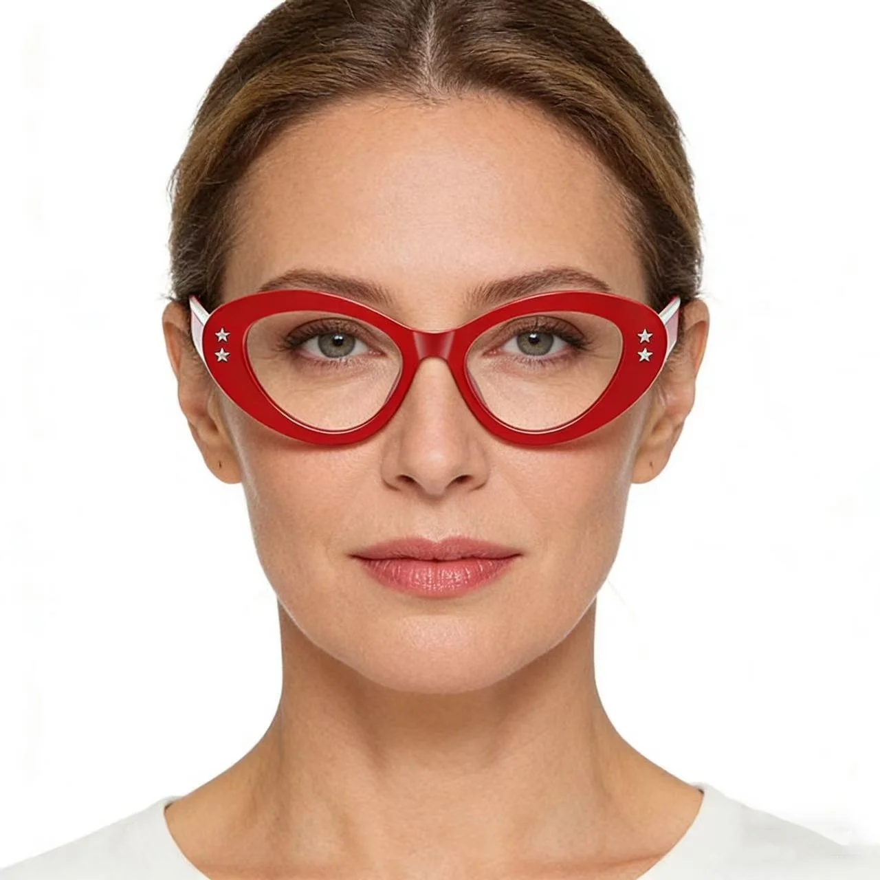 

TR90 Anti Blue Ray Reading Glasses Women Cat Eye Myopia Hyperopia Prescription Glasses Hand Made Eyewear