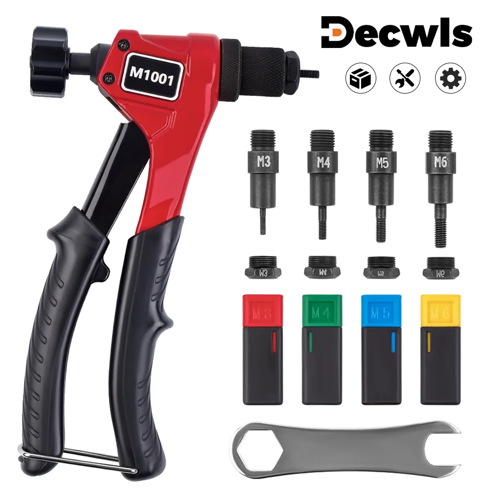 Handmatig klinkmoerpistool M3 M4 M5 M6 Huishoudelijke multi-specificatie klinkmachine, klinkgereedschap, steekmoer snel klinkgereedschap