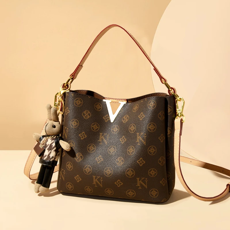 Retro Original Diaper Bag Ladies Leather Messenger Purse Crossbody Large Capacity Elegant Classic Designer Paris Style