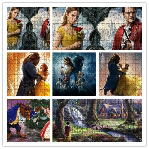 

Disney Beauty And The Beast 300 PCS Jigsaw Puzzles Disney Princess Belle Puzzle Creativity Imagine Toys Learning Educatinonal