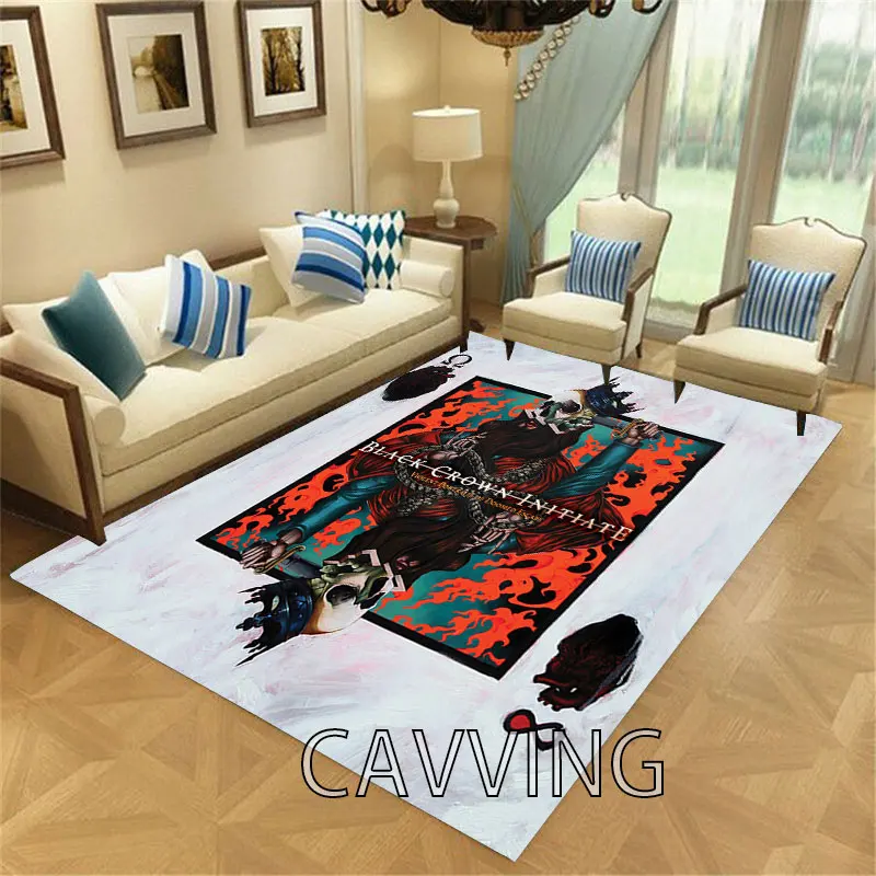 Black Crown Initiate  3D Carpets Flannel  Rugs Anti-slip Large Rug Carpet Home Decoration for Living Room Bedroom Home Decor