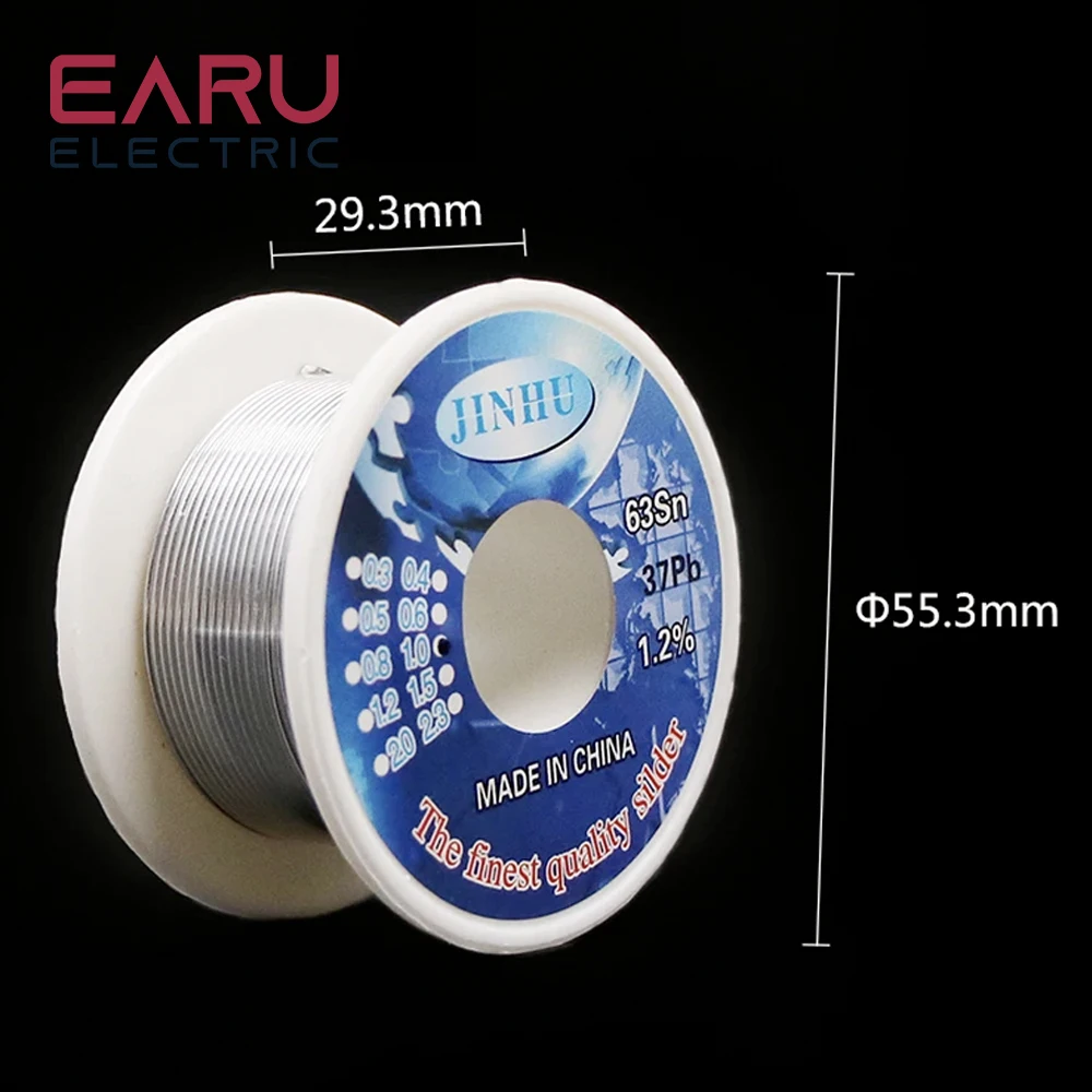 Tin lead Rosin Core Solder Wire 0.3mm 0.4mm 0.5mm 0.6mm 0.8mm 1.0mm 2% Flux Reel Welding line New Cable Lead Core BGA Repair SMT