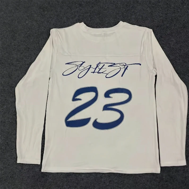 Men's Vintage Graphic Long Sleeve T-Shirt Cotton Crewneck Streetwear Casual Tops For Basketball Sports Daily Wear Spring