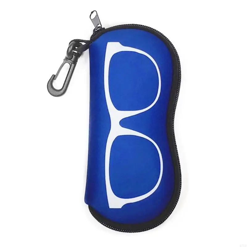 

R7UF Sunglasses Case with Carabiner Clip Light Neoprene Soft Zipper Design