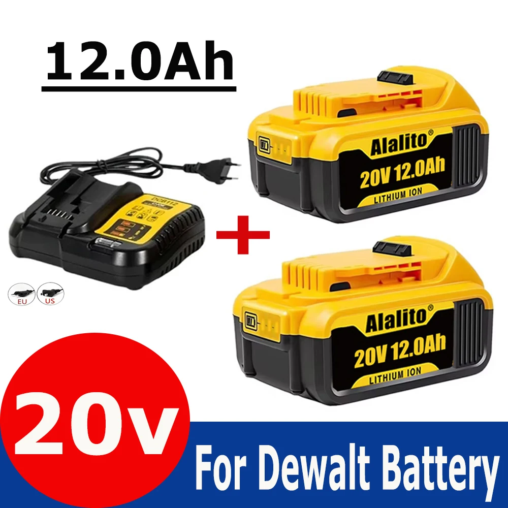 

Original 20V 12.0Ah battery For DeWalt 20 Volt Power Tool battery DCB200 DCB184 DCB203 DCB205 Replacement lithium batteies