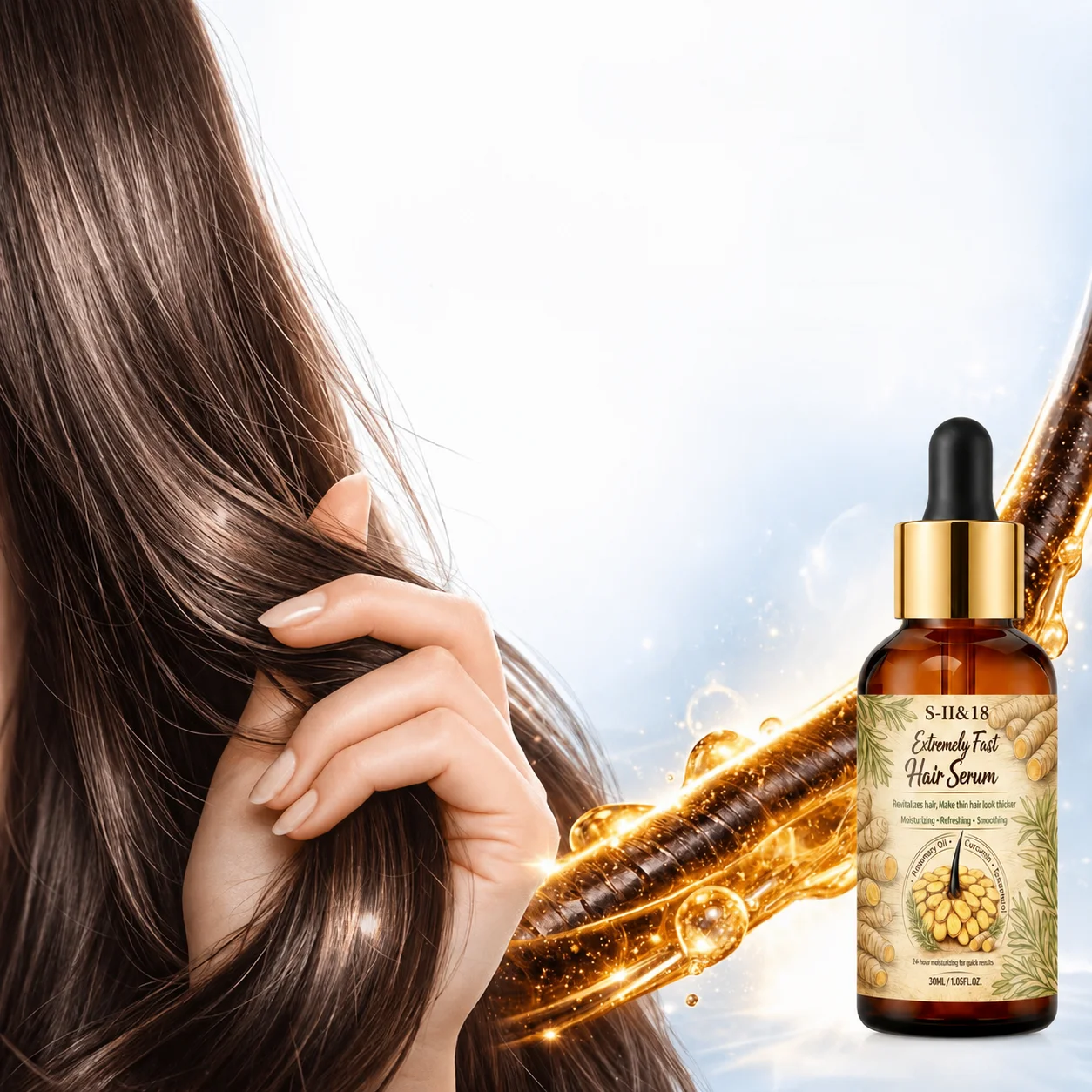 Strengthening Hair Oil - Repairs Dry Damaged Hair, Reduce Split Ends, All Hair Textures with Batana, Biotin & Onion