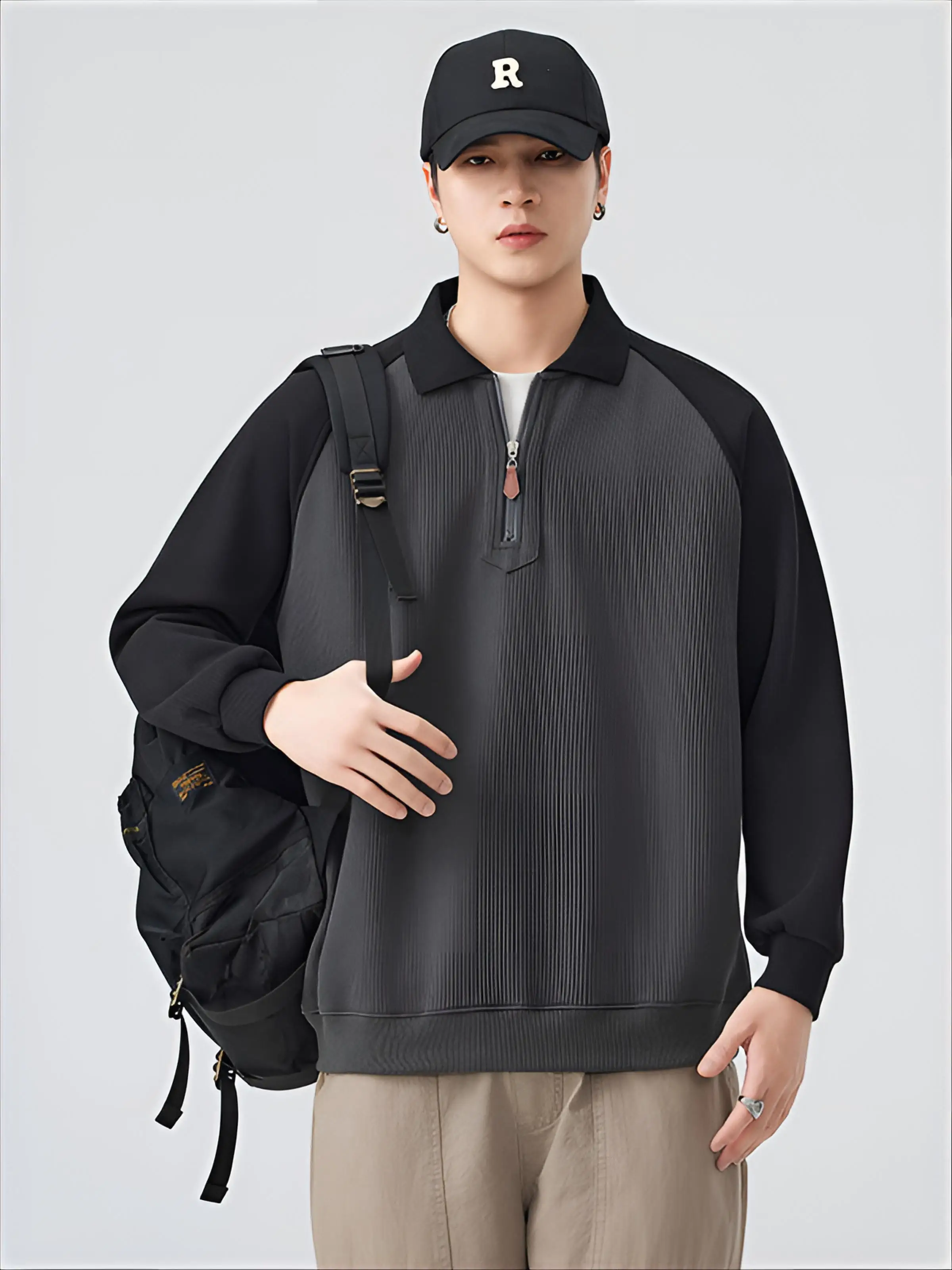 

Мужские аниме-худи без капюшона, утепленные, мягкие, объемные, пышные, легкие, свободного кроя