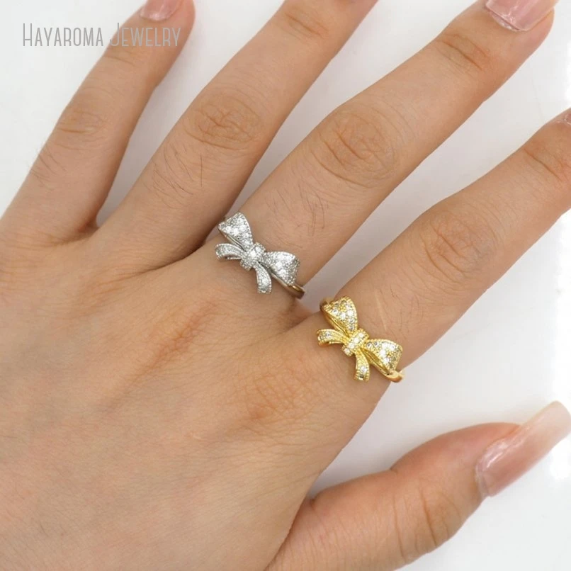 

10Pcs Bowknot Wholesale Copper Metal Ring RM51031