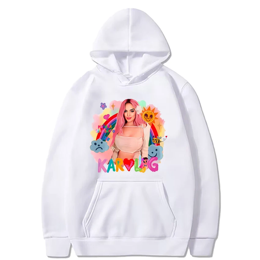 Karol G Fashion Cute Kawaii Hoodie TOMORROW will be NICE Unisex Casual Loose Long sleeve Sweatshirt Man women ' s pullover