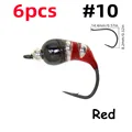 6 piezas rojas talla 10