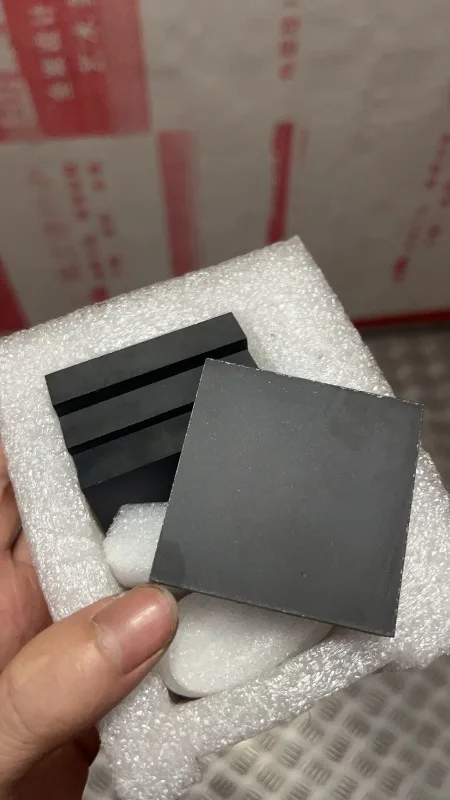 50x50mm Boron Carbide Ceramic Plate, B4C Bulletproof Sintering Plate for Lab & Wear Resistant Use